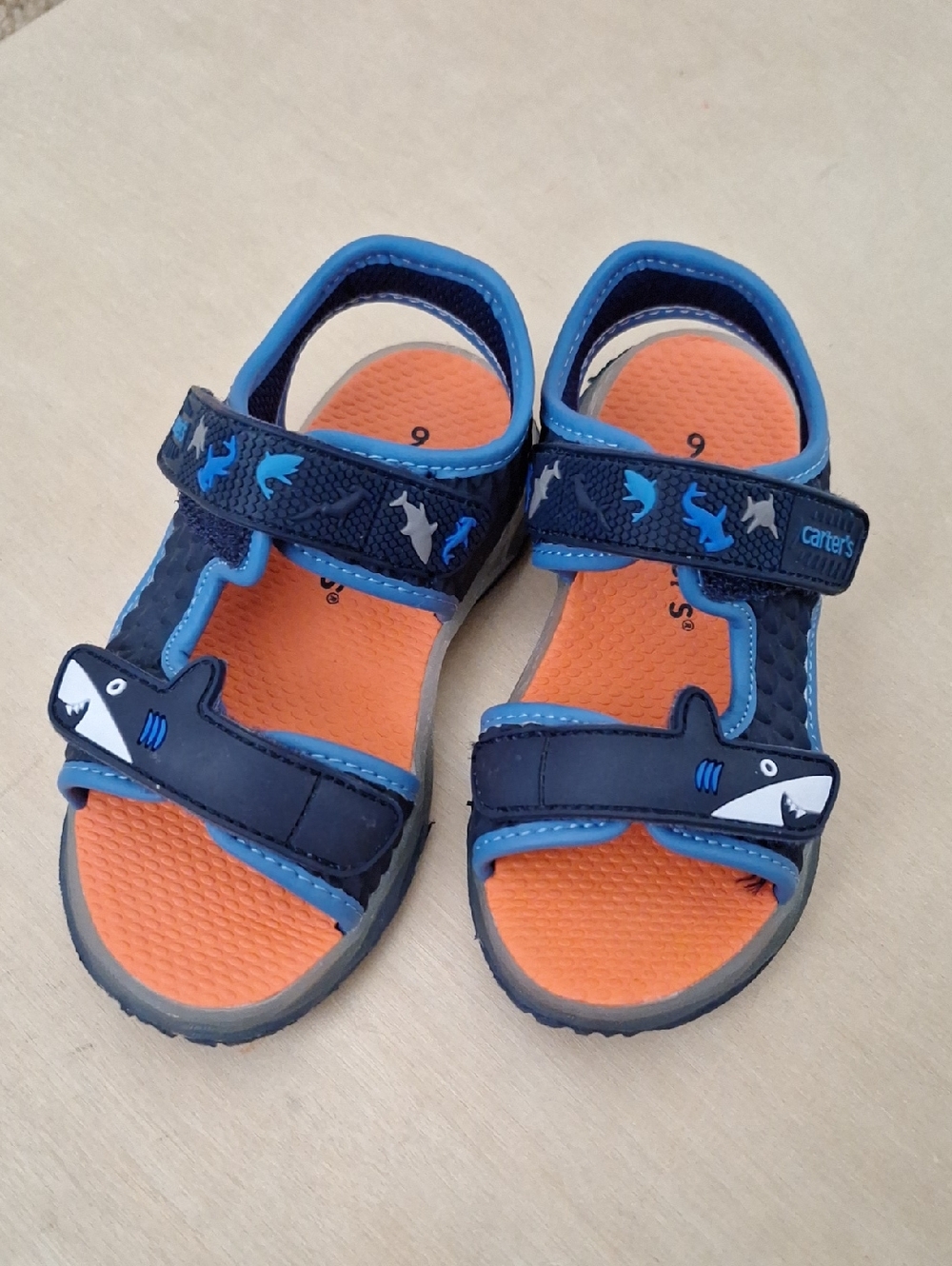 CARTER'S Light Up Kids Sandals With Velcro Closure Size 9